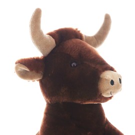 Plush Toy Wonderland 8" Burt the Bull Cute Buddy – Soft Plushie Companion, Gift for Kids & Collectors