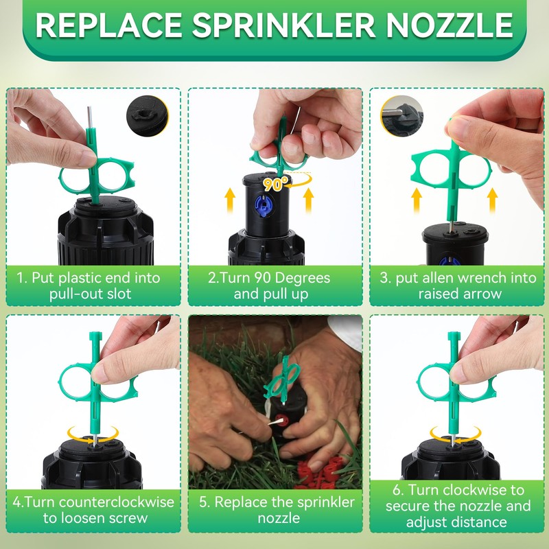 Gulfmew 5 Pcs Adjustment Tool for Hunter PGP Sprinkler Head