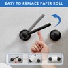 RUMOSE Toilet Paper Roll Holder Bathroom Flexible Pivoting Tissue Handle