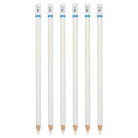 PATIKIL Med Drawing Pencils for Sketching, 6PCS Sketch Pencils for Drawing Art Pencils Graphite Wood Pre-sharpened for Drawing Sketching Artist, Round, White Refill, White/Blue Pole