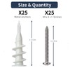 Krysay 50PCS Drywall Anchors and Screws,#8 Nylon Wall Anchors for