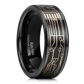King Will Men Tungsten Wedding Band 8mm Size 14