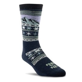 Farm to Feet Anchorage Full Cushion Crew Merino Wool Socks (Large, Total Eclipse)