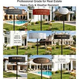 2-Pack 52" Heavy Duty Metal Sign Posts, Rustproof Stakes for Real Estate