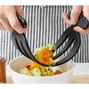 Salad Tongs Salad Hands Plastic Salad Serving Hands (Black)