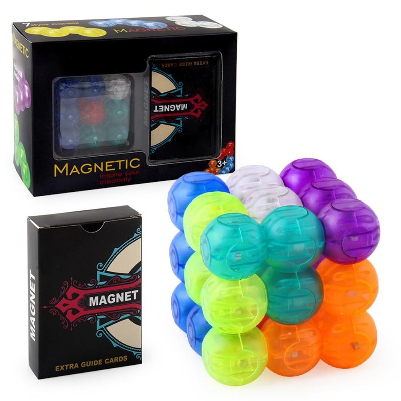 Magnetic Balls Building Blocks DIY Magnetic Sphere Balls with 54Pcs