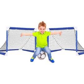 Kids Soccer Goal Games & Football Net, Indoor & Outdoor Sports, Backyard, Set of 2