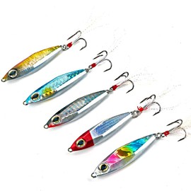 Sougayilang Jigs Fishing Lures Sinking Metal Spoons Micro Jigging Bait