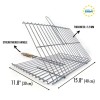 Hakan Lockable Grill Basket 11.8 x 15.8-inch Stainless Steel with