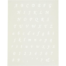 Stencil1 Corsiva Font Stencil 1/2" Letters - Reusable Premium Quality Mylar Stencils for Painting - Alphabet Letters Stencil Crafts and Decor on Walls Fabric & Furniture Art Craft