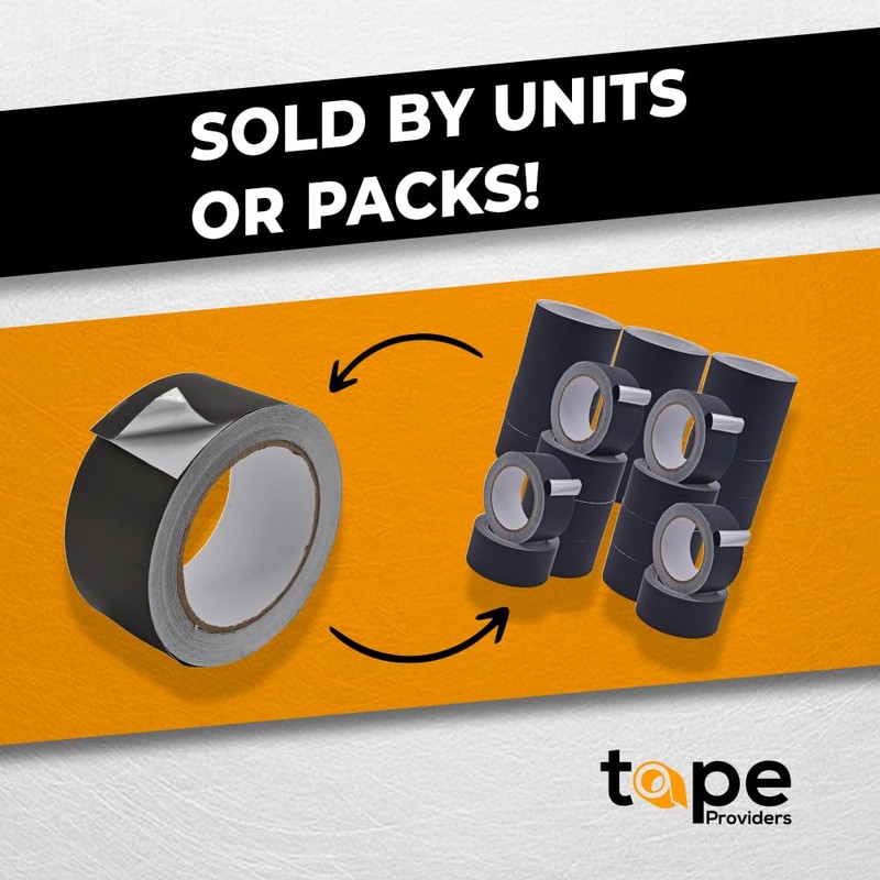 WOD AF-20A-B Black Matte Aluminum Foil Tape General Purpose Non