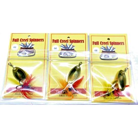 Full Creel Spinners Quality Fishing Spinner 1/8 OZ Trout Crappie Bass Spinner Inline Fishing Spinner - Orange Single Hook