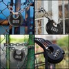 ASelected Black Heavy Duty Combination Padlock Weatherproof Disc Lock for