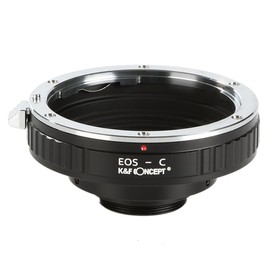 K&F Concept EOS to C Adapter, Manual Lens Mount Adapter Compatible with Canon EOS EF/EF-S Lens to CCTV Industrial Monitoring Series C Mouth Thread Fuselage