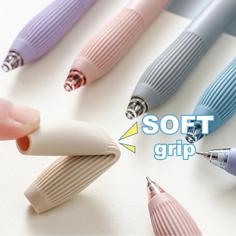 Craftsboys Gel Pens 0.5mm, Black Ink, Quick Drying, 6 Count,