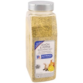 McCormick Culinary Lemon & Pepper Seasoning Salt, 28 oz (Pack of 6) - Six 28 Ounce Containers Lemon Pepper Seasoning, Perfect for Asparagus, Broccoli, Brussels Sprouts, Seafood and Poultry Dishes