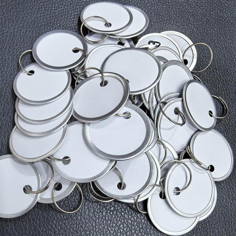 BetterJonny 50pcs Kinzoku Key Tags, Tags Keychains Name Tags ID