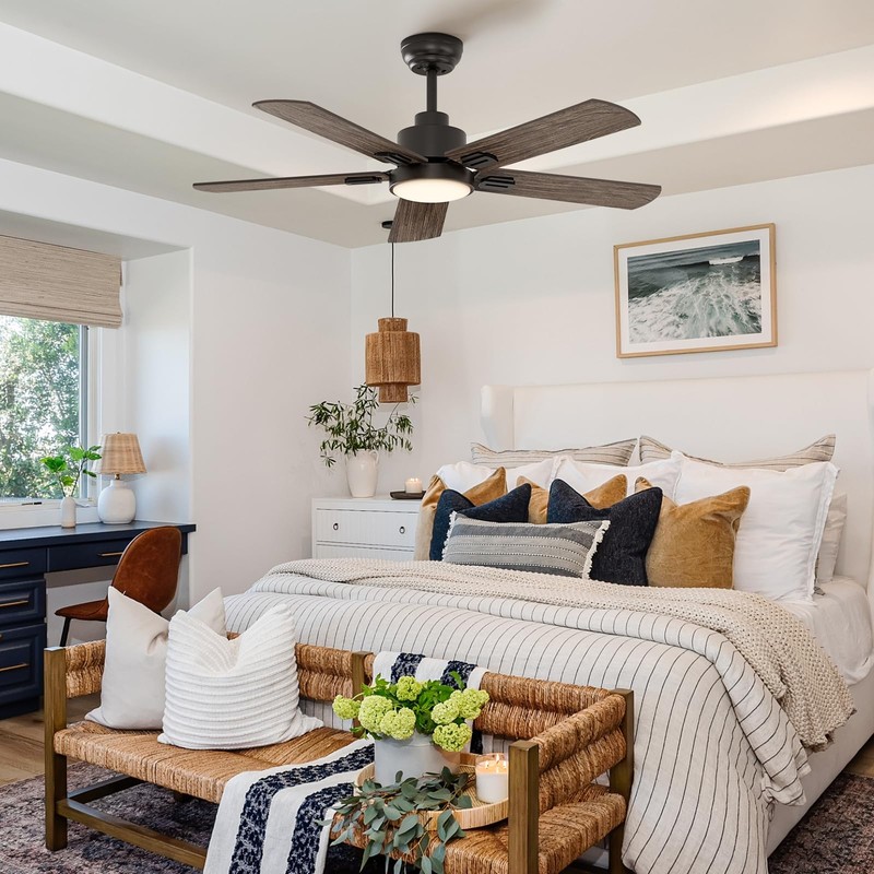 warmiplanet 52 Inch Indoor Ceiling Fans with Lights and Remote