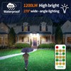 intelamp Solar Flood Lights Outdoor Waterproof, 6000mAh 1200LM Solar Powered