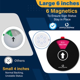 Custom Privacy Door Sign - Do Not Disturb, In A Meeting, Working Remotely, Come In Welcome, Back Soon - Blank Status Indicator for Conference Room, Studio, Office Supplies