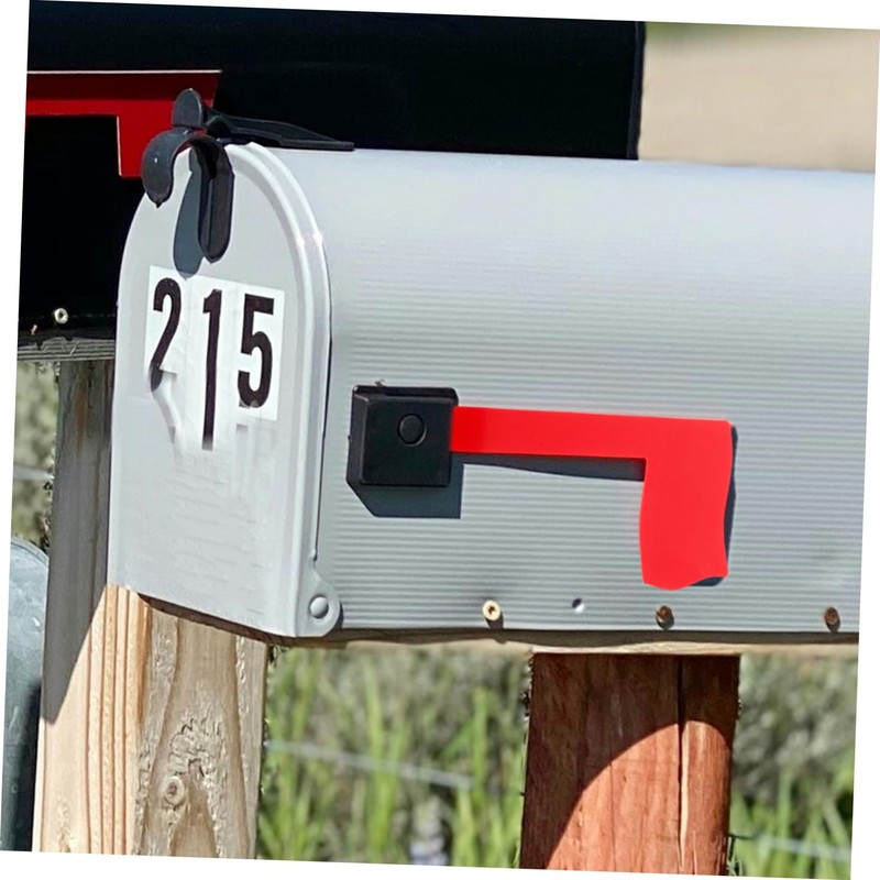 KONTONTY 2Pcs Acrylic Mailbox Flag Replacement Kit Durable Garden Mailbox