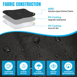 Waterproof Jet Ski Cover for Yamaha 2015-2020 VX Cruiser/VX Cruiser HO,600D Oxford UV-Proof Jetski Waverunner Covers,Trailerable Jetski Cover with Air Vents, Reflective Strips