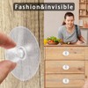Ptwola 4 Pcs Self Adhesive Cabinet Drawer Pull Knobs No