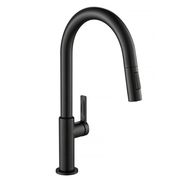 Kraus KPF-2820MB Oletto Single Handle Pull-Down Kitchen Faucet, 17 Inch, Matte Black