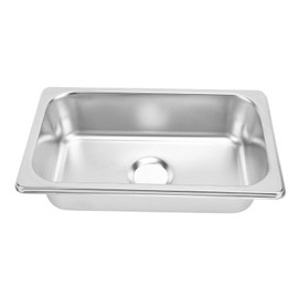 Diydeg 304 Stainless Steel Bar Sink, 10.43x6.38x2.56in Drop-in Undermount RV Sink with 1.6in Sewer Outlet, Rectangular, Single Bowl