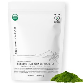 FKRO Té Verde Matcha Orgánico En Polvo De Grado Ceremonial  Primera Cosecha, Origen Único, Cultivar Okumidori Único  Sin Azúcar  Entrega Mensual...   