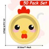 50 PCS Chicken Birthday Decorations Chicken Theme Paper Plates Farm