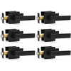 Hasmikit 6 Pack Matte Black Door Handles Privacy Door Levers,