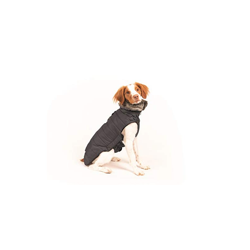 Dog Gone Smart Hemlock Puffy Dog Jacket, Black Nebula, 16"
