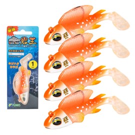 Set of 4 FUNKS Rock King Chariko Rockfish Explosive Fishing Jig Worm 1oz 28g Root Reduction Root Reduction Root Reduction