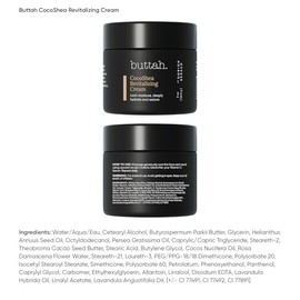 Buttah Skin CocoShea Crema revitalizante de 2 onzas, manteca de karité y cacao africana natural y orgánica, la mejor crema hidratante facial para piel