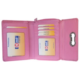 Women's Light Pink Compact Genuine Leather Wallet