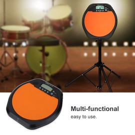 Alomejor Electronic Drum Pad Digital Exercise Metronome Drum Machine with LCD Display Headphones for Training Practice Electronic Drum