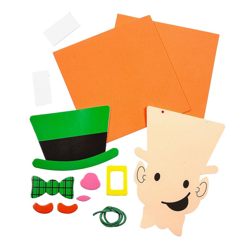 Fun Express Leprechaun Handprint Sign Craft Kit - Makes 12