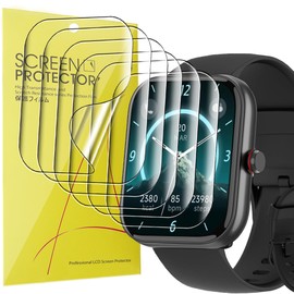 Blueshaweu for IDW20 Smart Watch 1.91" Screen Protector, [6 Pack] Full Coverage TPU Clear Film Compatible with Faweio IDW20,TMHAI IDW20,Veryfit,ENOMIR,Fanonon,IDW20 Smart Watch 1.91 inches (6 pack)