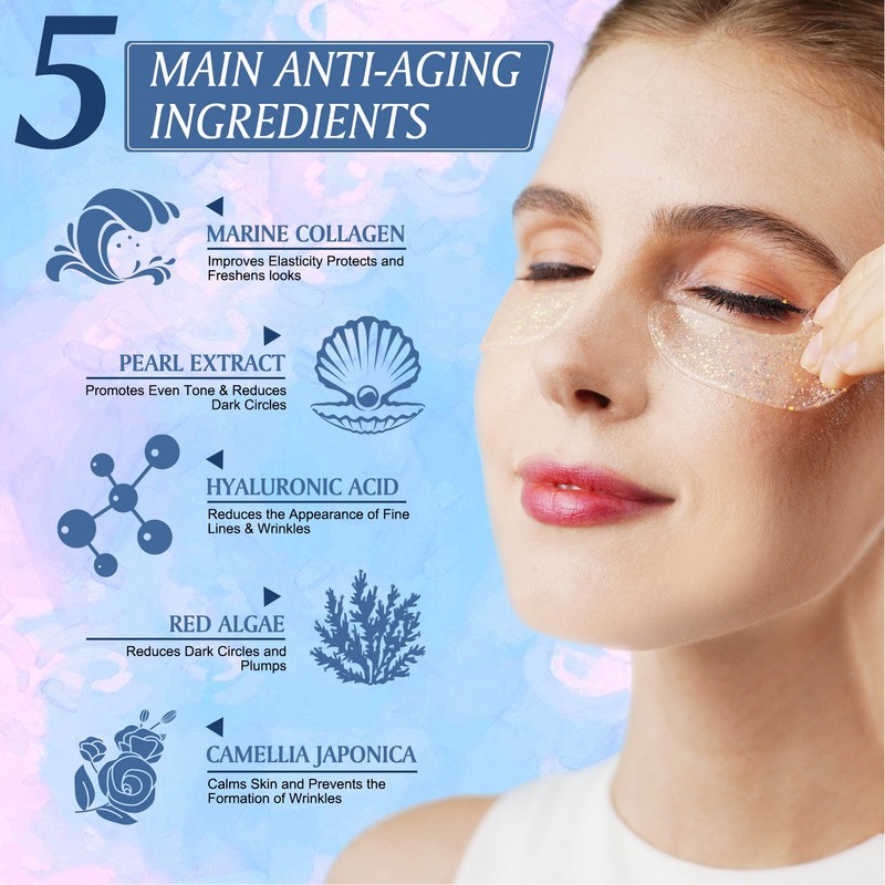 18 Pairs Collagen Under Eye Mask Moisturizing Dark Circles Removal