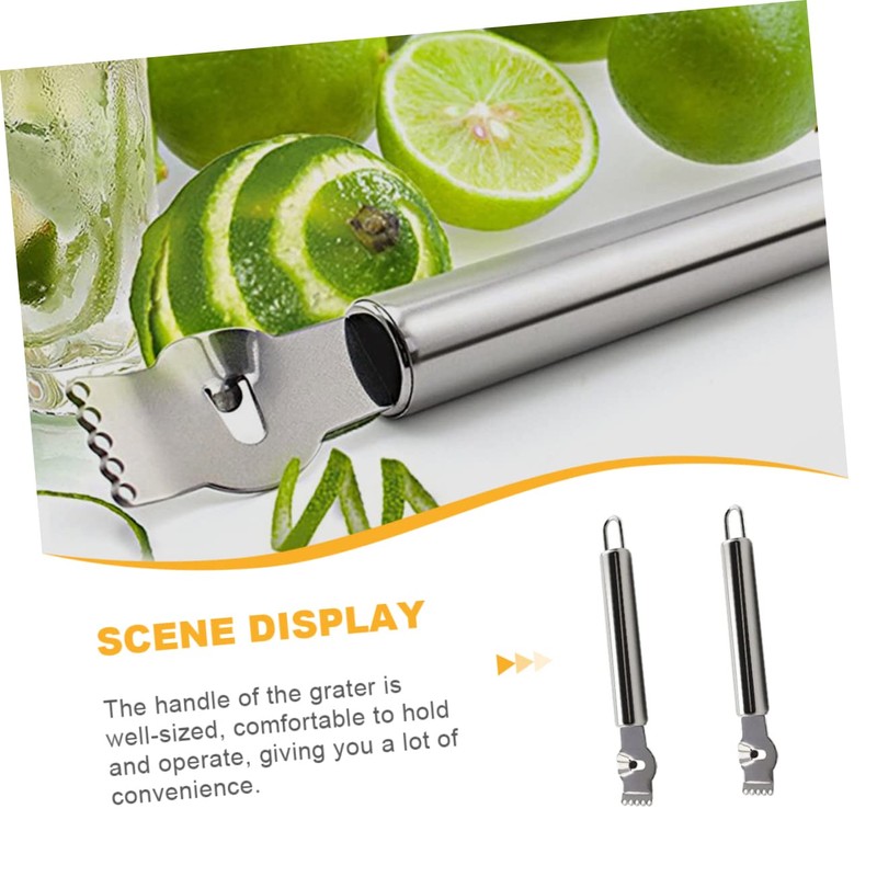 VILLFUL Citrus Peeler 2pcs Lemon Grater and Vegetable Peeler Set
