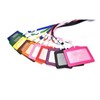 Horizontal ID Card Holder with Buckle Lanyard Case Orange BL00131 100ea