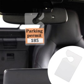 HEVLE Clear Parking Permit Holder, Handicap Placard Holder, Rear View Mirror Disability Permit Hanger, Car Vertical Parking Lot Pass Suitable for Car Passes, Stickers, Permits (1PCS)