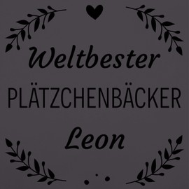 Geschenk mit Namen personalisiert by Shirtracer - Apron - Baking Apron - World's Best Cookie Baker with Name, 3 anthracite