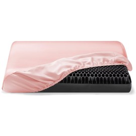 THXSILK Silk Pillowcase, One Side 100% Silk with Tencel on the Back, Stretchable Design, Top Grade 6A, OEKO Certified, Machine Washable, Reduces Bed Hair, For Beautiful Hair and Skin, Anti-Static