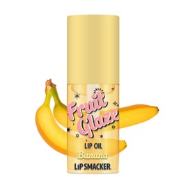 Lip Smacker Aceite labial Fruit Glaze, ultrahidratante y humectante con acabado de alto brillo, aplicador suave para deslizamiento sin esfuerzo, delicioso sabor no pegajoso - Plátano