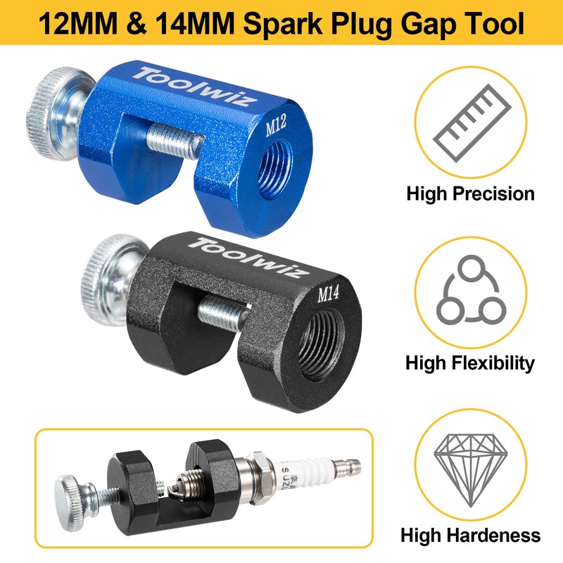 Toolwiz Spark Plug Gap Tool 2pcs, High Precise Gapping Tool