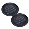 2 Large Pizza Tray Non-Stick Baking Pan 13'' Carbon Steel