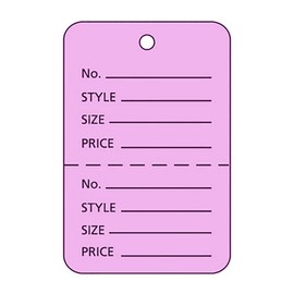 Large Unstrung Lavender Perforated Coupon Price Tags - Pack of 1,000