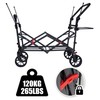 TMZ Collapsible Folding Outdoor Utility Wagon with Removable Canopy -